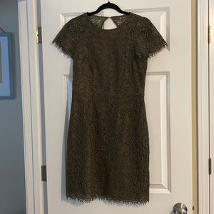 Banana Republic Olive Lace Keyhole Back Dress - worn once!!
